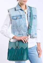 Fringe Crossbody Bag ™ - Turquoise (Blue)