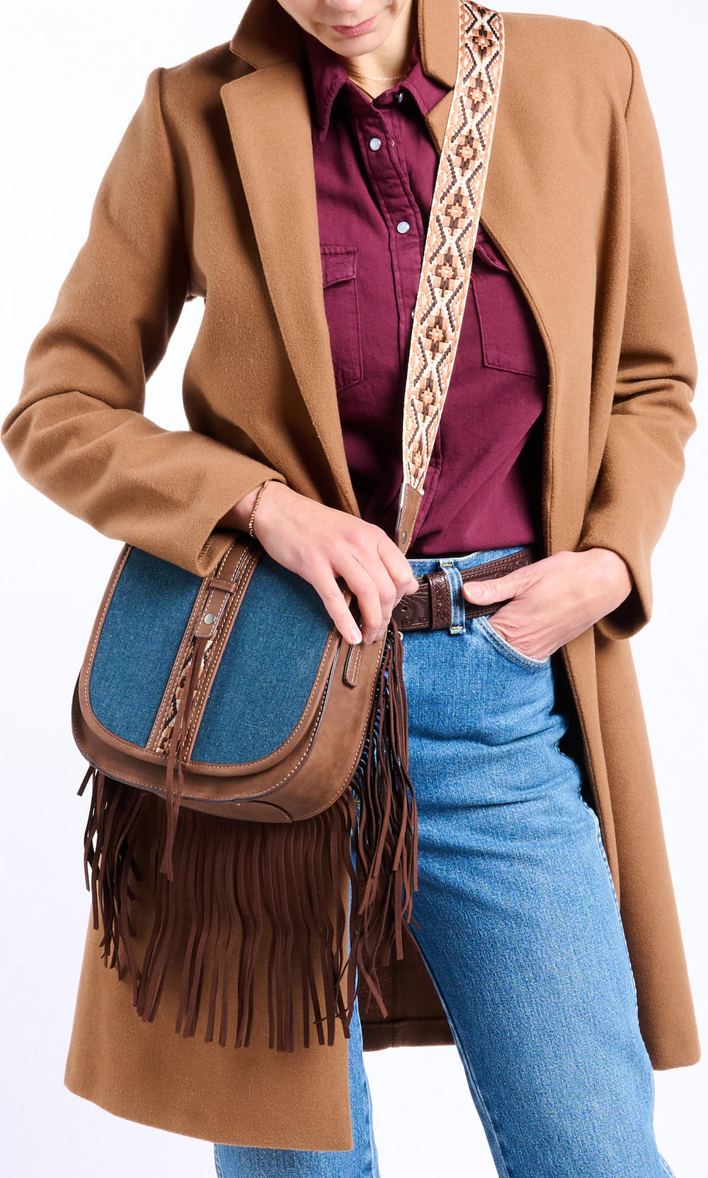 Denim Saddle Bag ™ - Blue