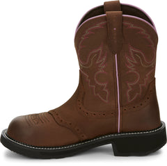 Wanette 8" Steel Toe Waterproof Work Boot ™ - Aged Bark (Brown)