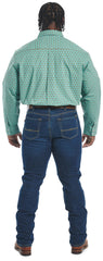 Hj Justin & Son Snap Shirt ™ - Green Cow Hive (Prints)