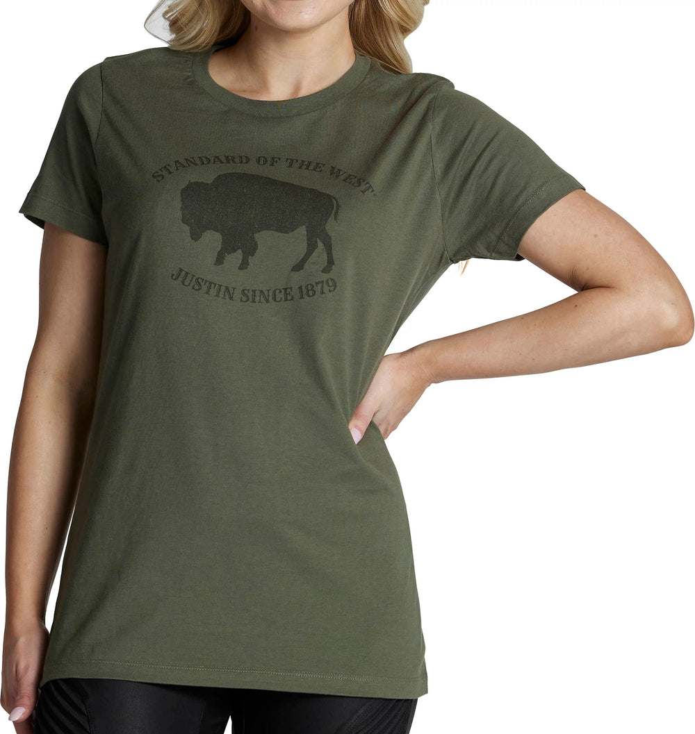 Women's Bison Tee ™ - Olive (Green)