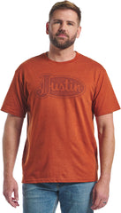 Justin Men's Logo Tee ™ - Rust Heather (Orange)
