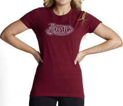 Justin Women's Logo Tee ™ - Burgundy (Red)