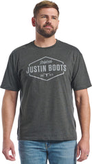 Justin Men's Hexagon Outline Tee ™ - Grey