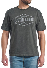 Justin Men's Hexagon Outline Tee ™ - Grey