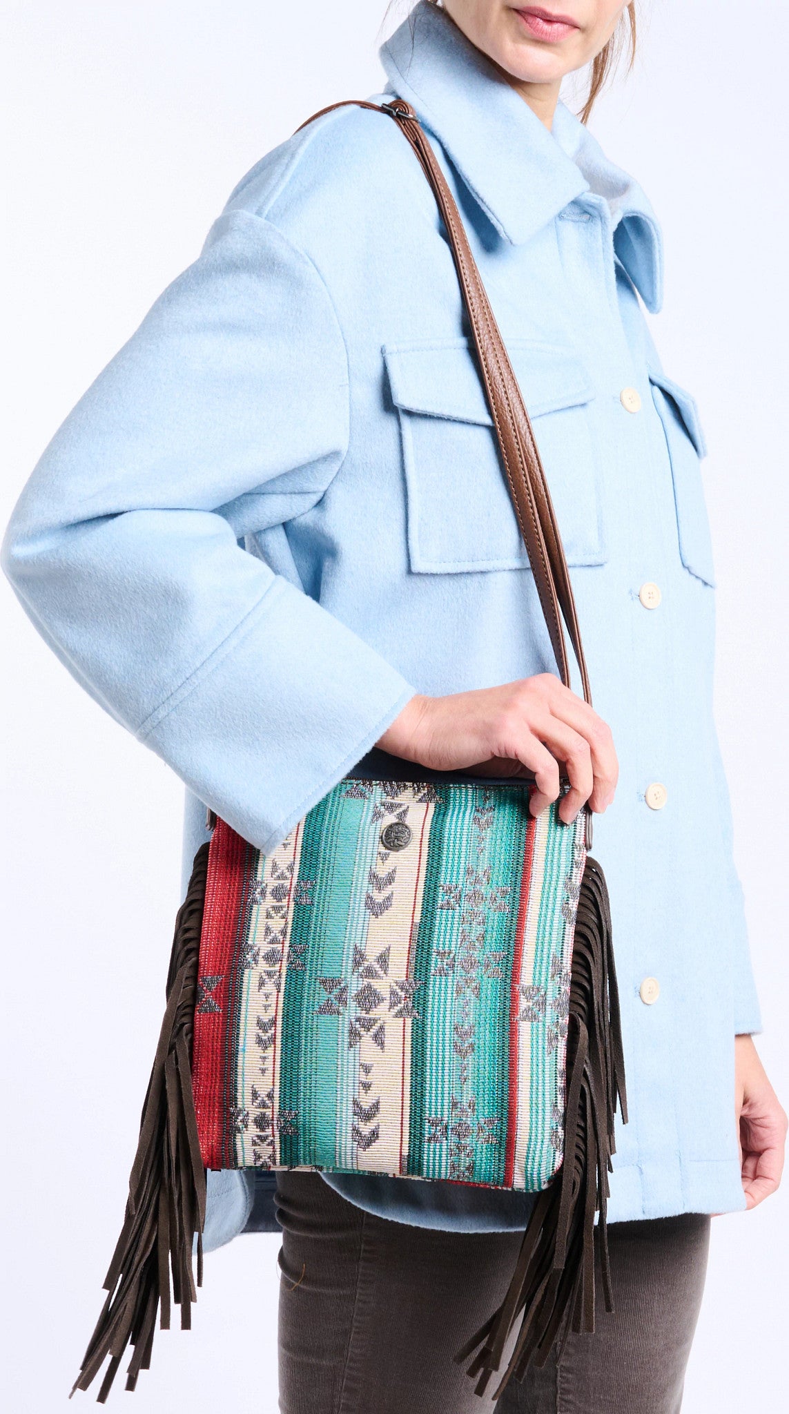 Serape Crossbody Bag ™ - Stripe (Multicolor)