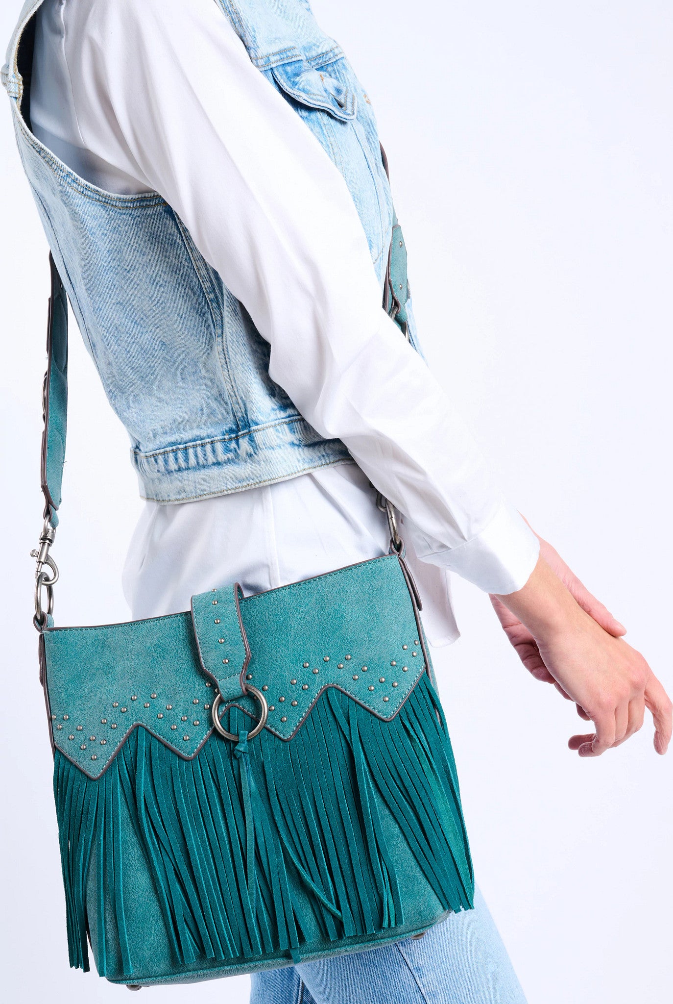 Fringe Crossbody Bag ™ - Turquoise (Blue)