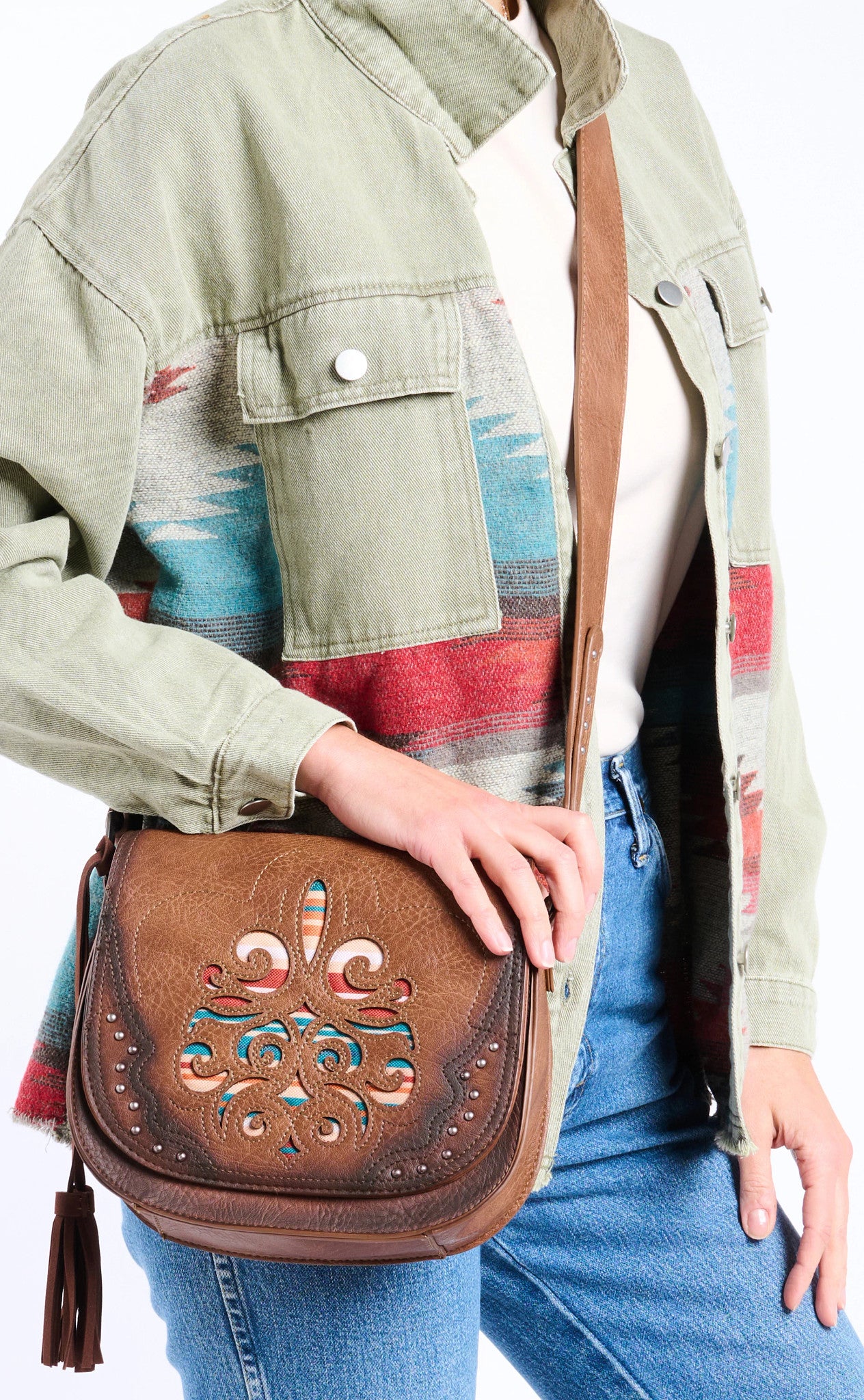 Inlay Saddle Bag ™ - Walnut (Brown)