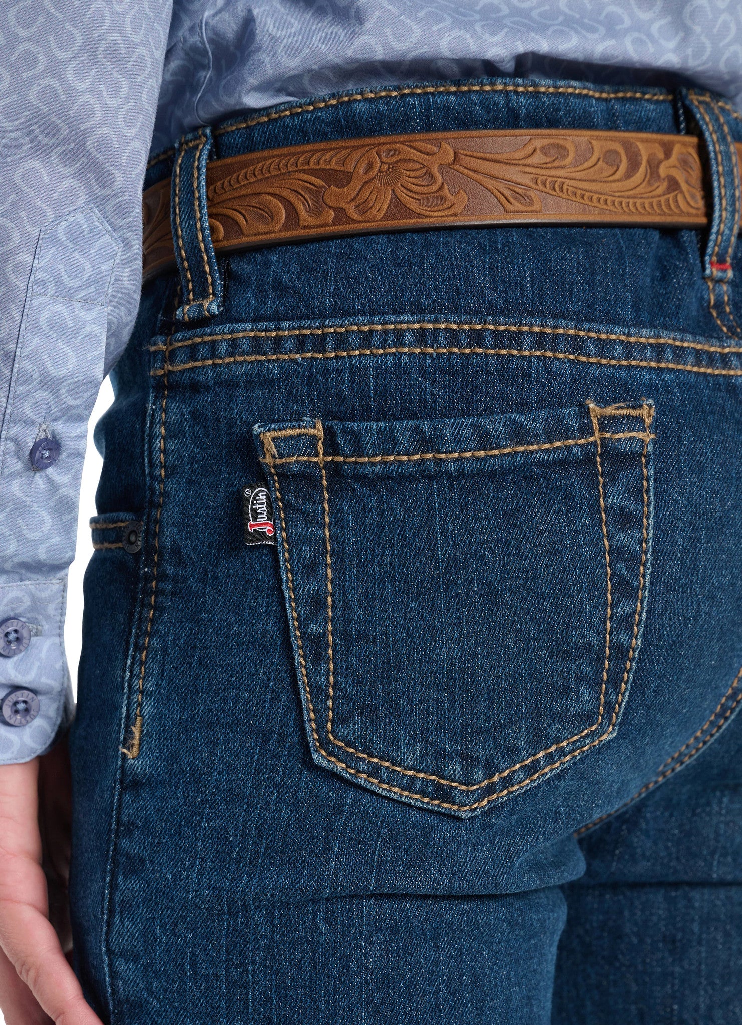 Champion Tooled Belt ™ - Aged Bark (Brown)