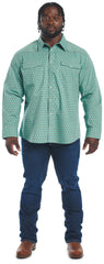 Hj Justin & Son Snap Shirt ™ - Green Cow Hive (Prints)