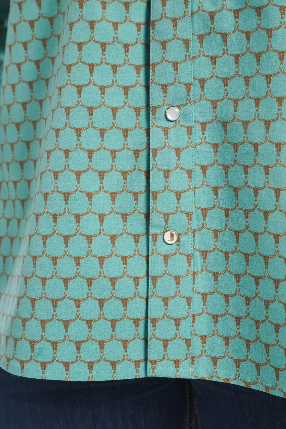 Hj Justin & Son Snap Shirt ™ - Green Cow Hive (Prints)