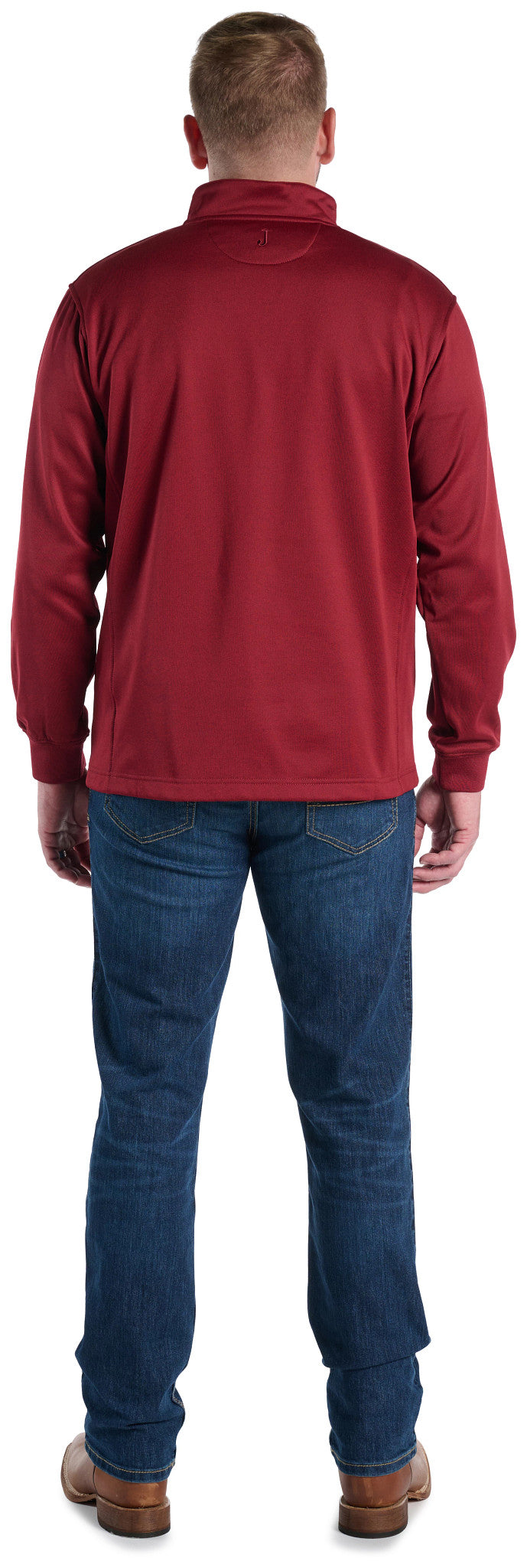 Quarter Zip Fleece Pullover ™ - Red Heather (Red)