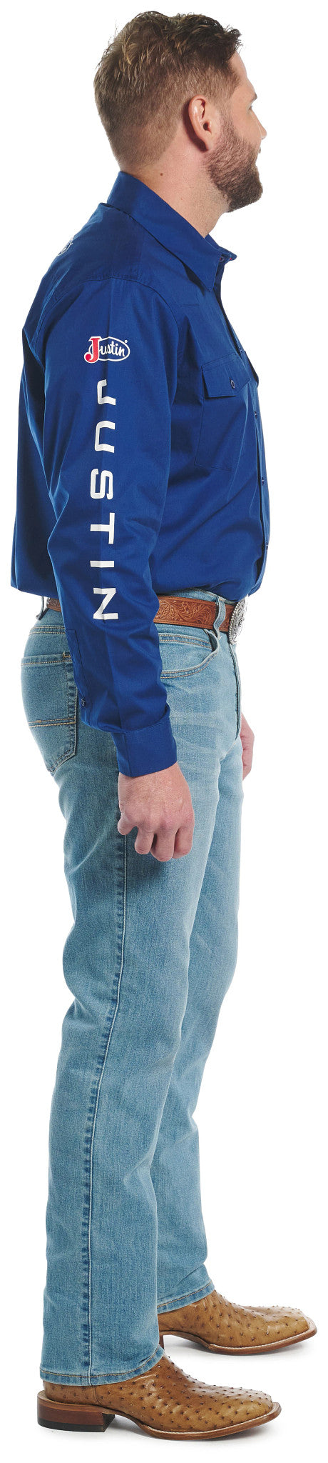 Justin Team Button Down ™ - Blue Depth (Blue)