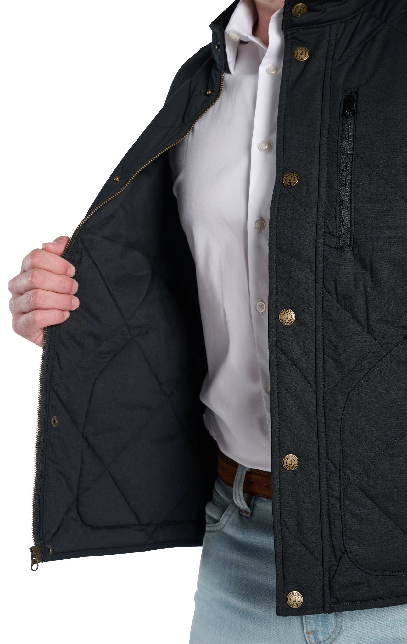 Justin Men's Quilted Vest ™ - Black