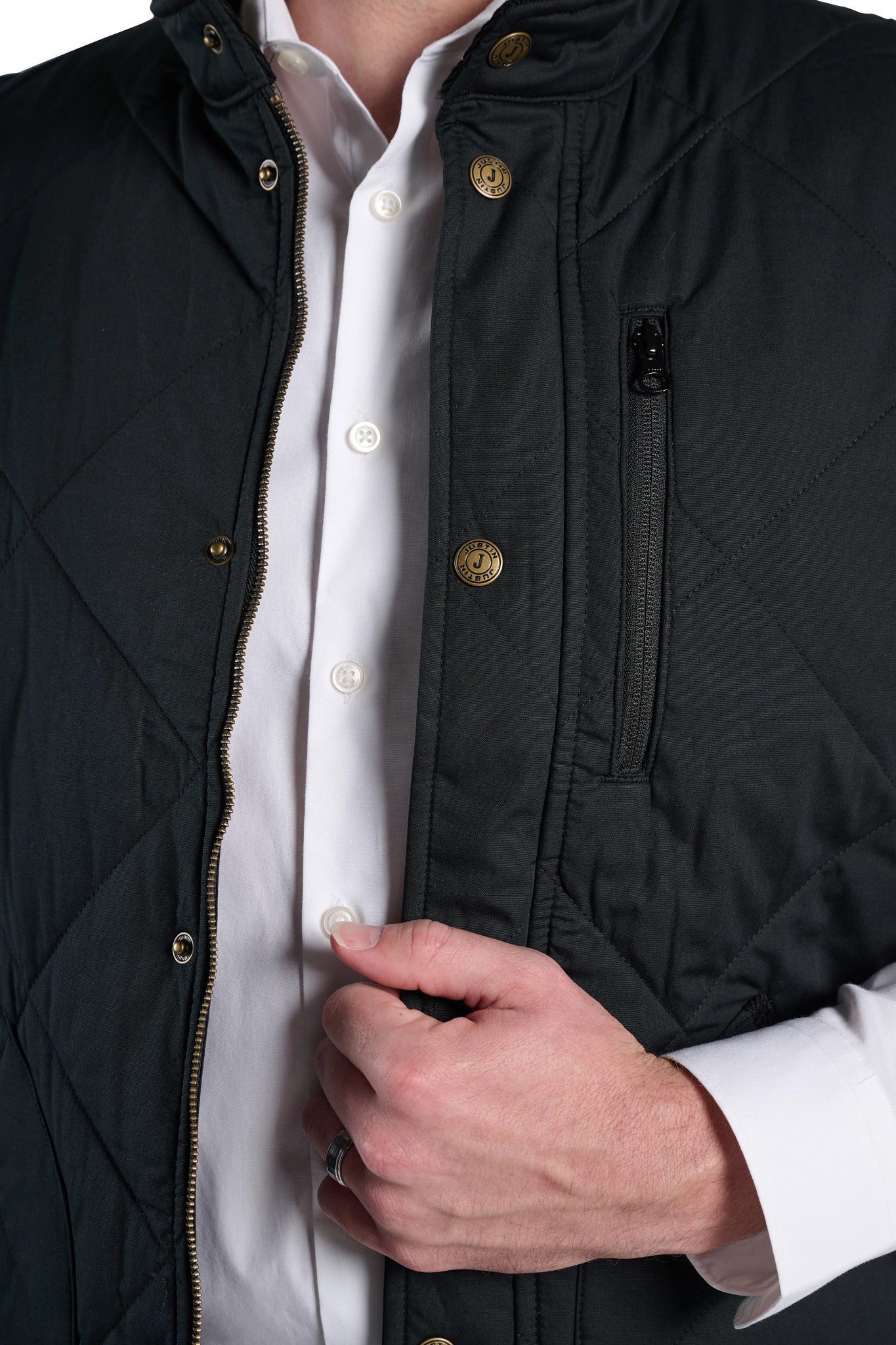 Justin Men's Quilted Vest ™ - Black