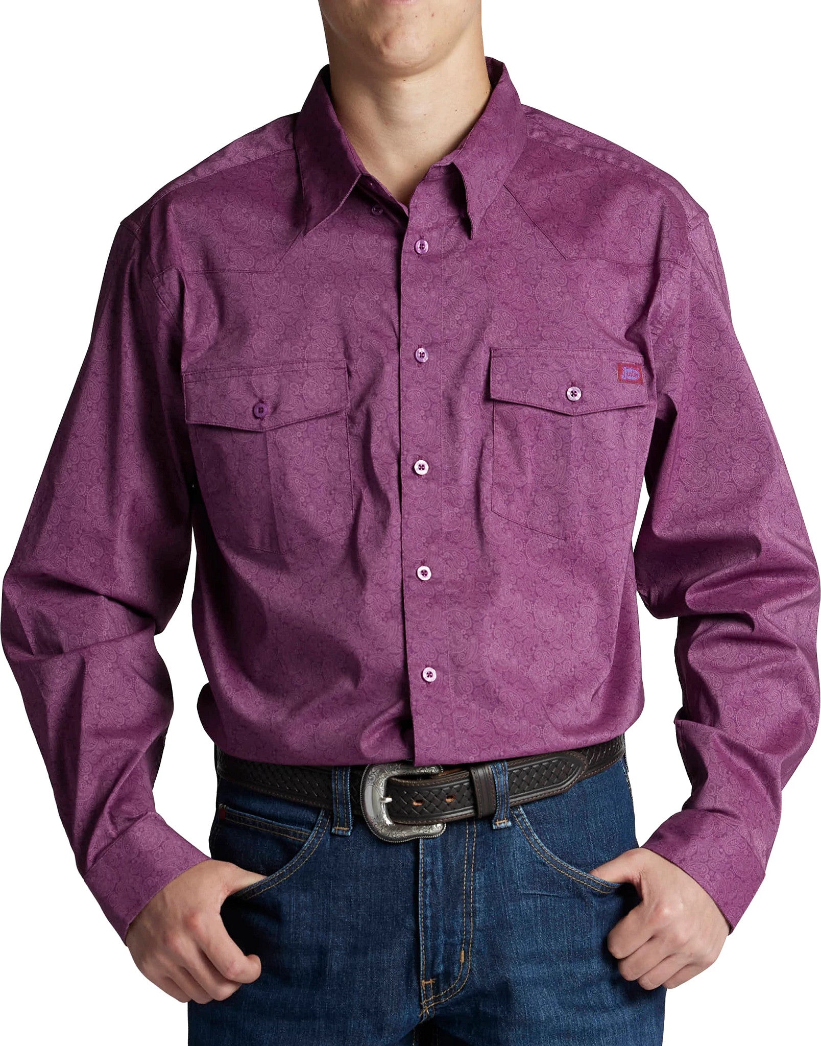 Paisley Button Down ™ - Plum Paisley (Prints)
