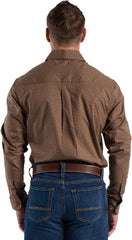 Chestnut Mens Woven Shirt ™ - Brown / Turq Geocross (Assorted)