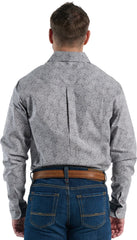 Buckskin Mens Woven Shirt ™ - Grey Paisley (Grey)