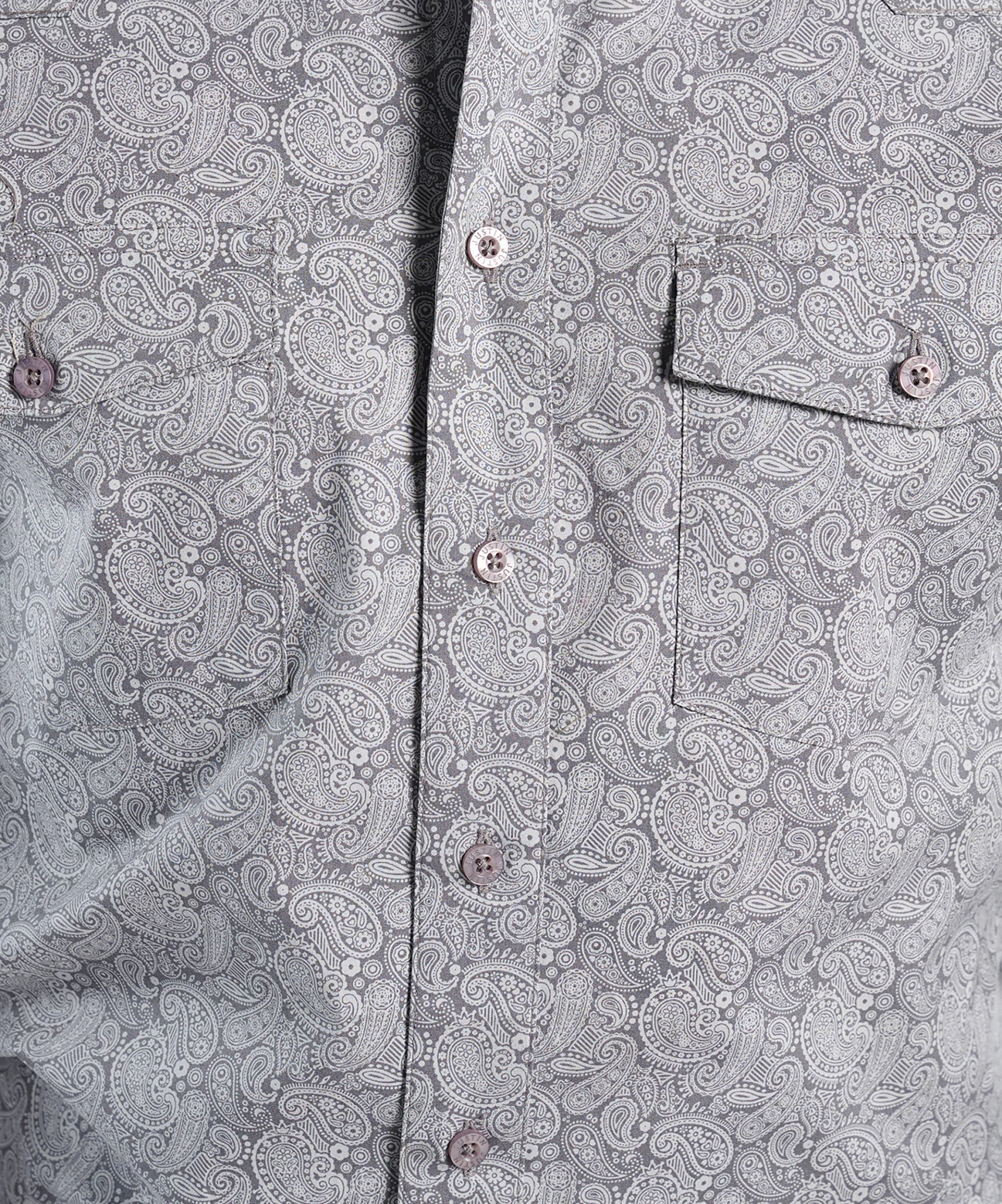 Buckskin Mens Woven Shirt ™ - Grey Paisley (Grey)
