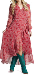 Justin Women's Wrap Maxi Dress ™ - Red