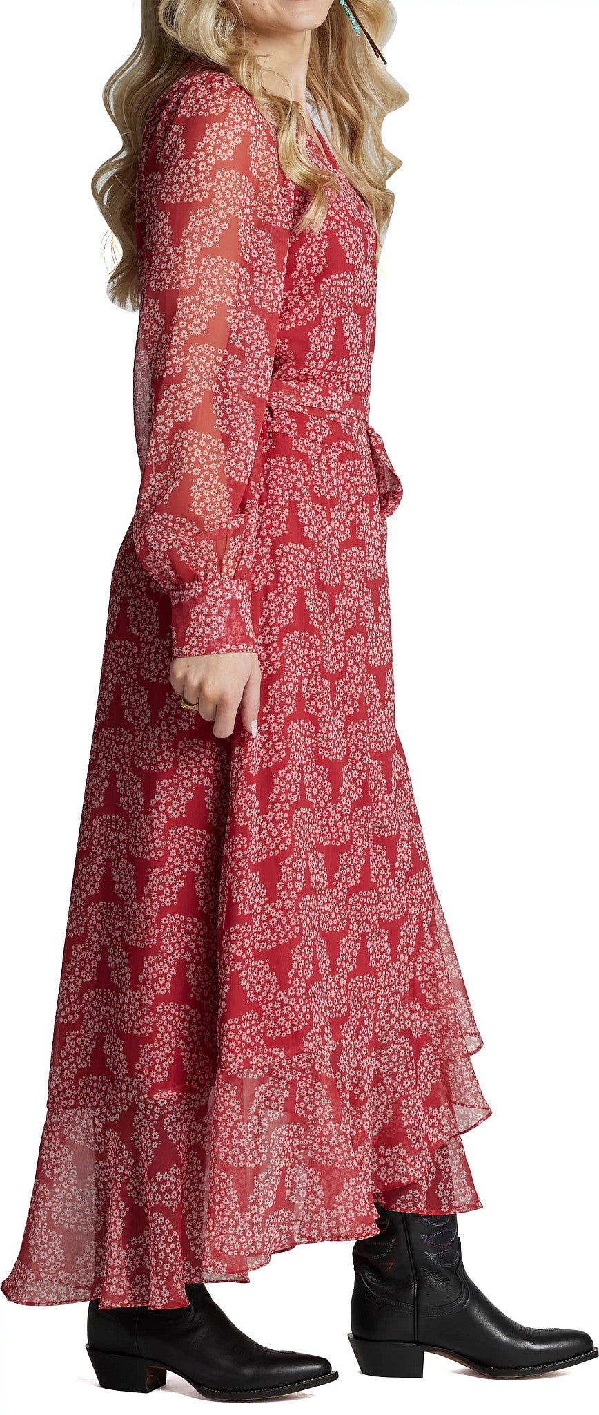 Justin Women's Wrap Maxi Dress ™ - Red