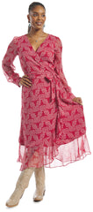 Justin Women's Wrap Maxi Dress ™ - Red