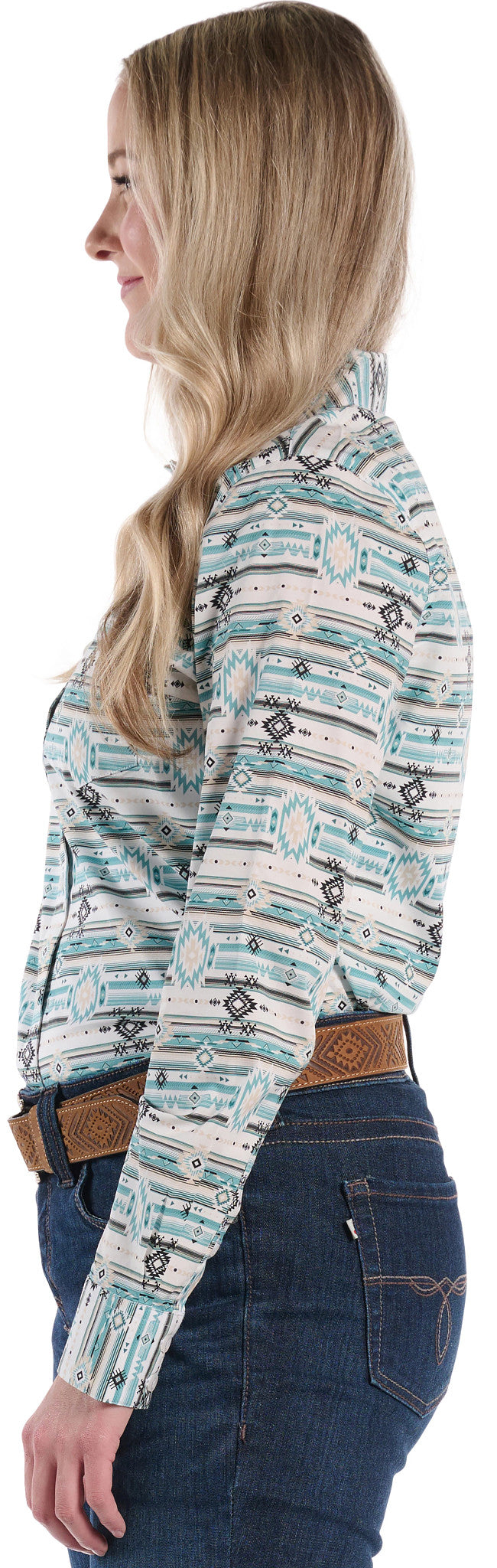 Justin Women's Woven Shirt ™ - Turquoise (Multicolor)