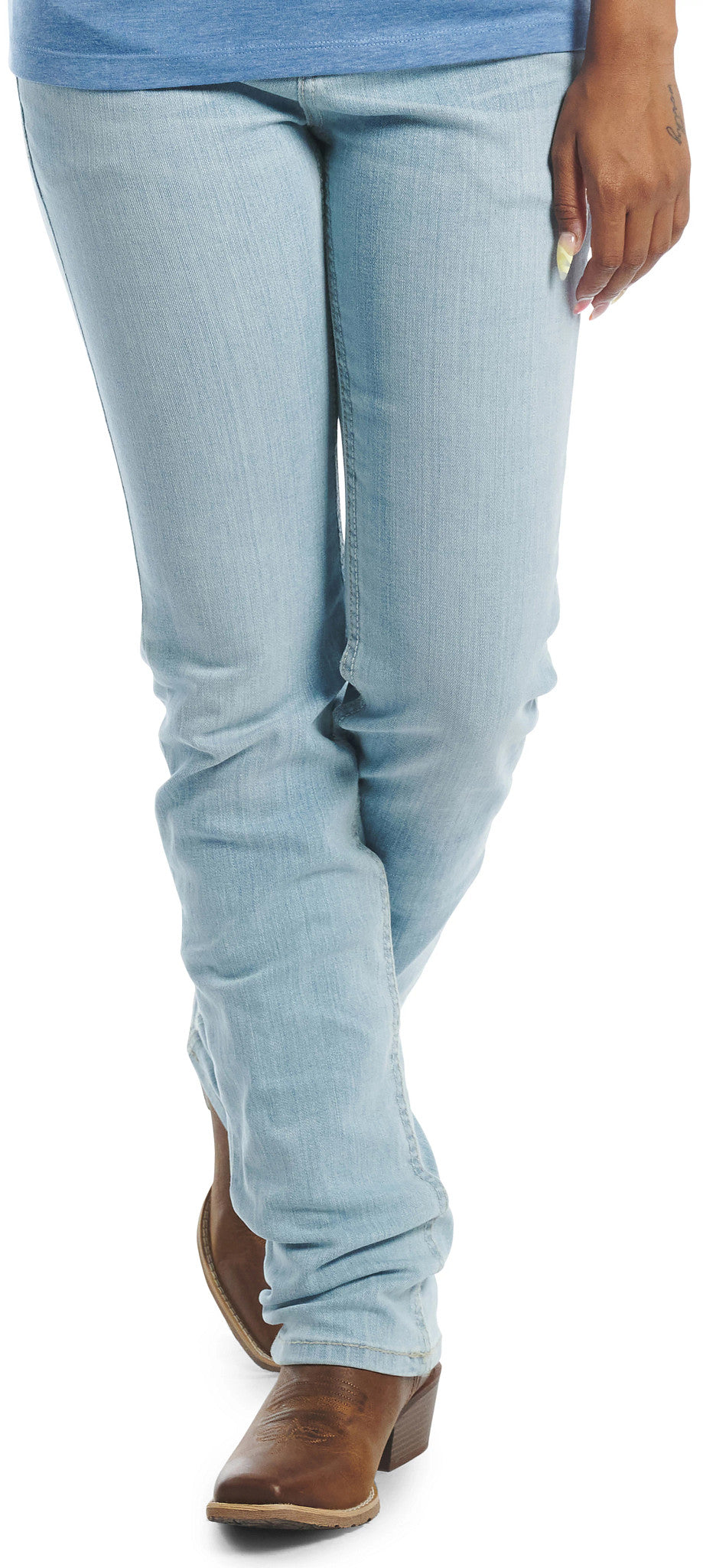 High Rise Straight Leg Womens ™ - Stone Bleach (Blue)