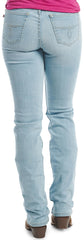 High Rise Straight Leg Womens ™ - Stone Bleach (Blue)