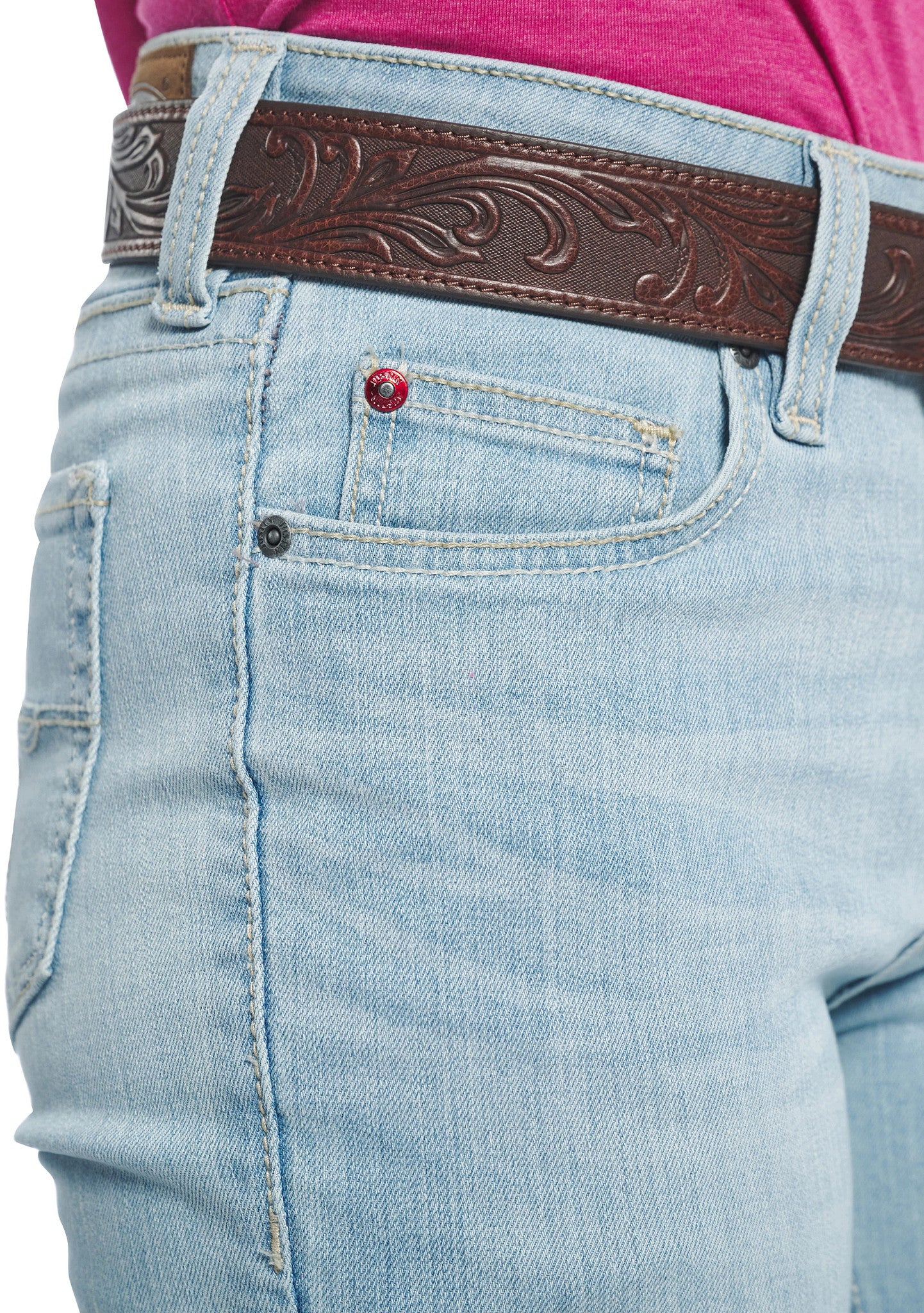 High Rise Straight Leg Womens ™ - Stone Bleach (Blue)