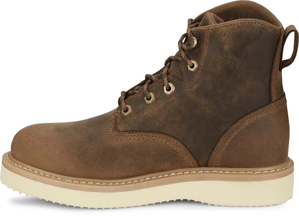 Maxwell 6" Steel Toe Lace Up ™ - Peanut Tan (Brown)