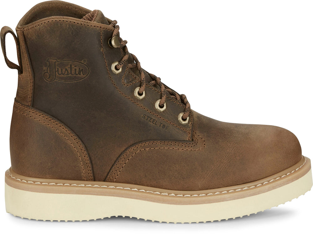 Maxwell 6" Steel Toe Lace Up ™ - Peanut Tan (Brown)