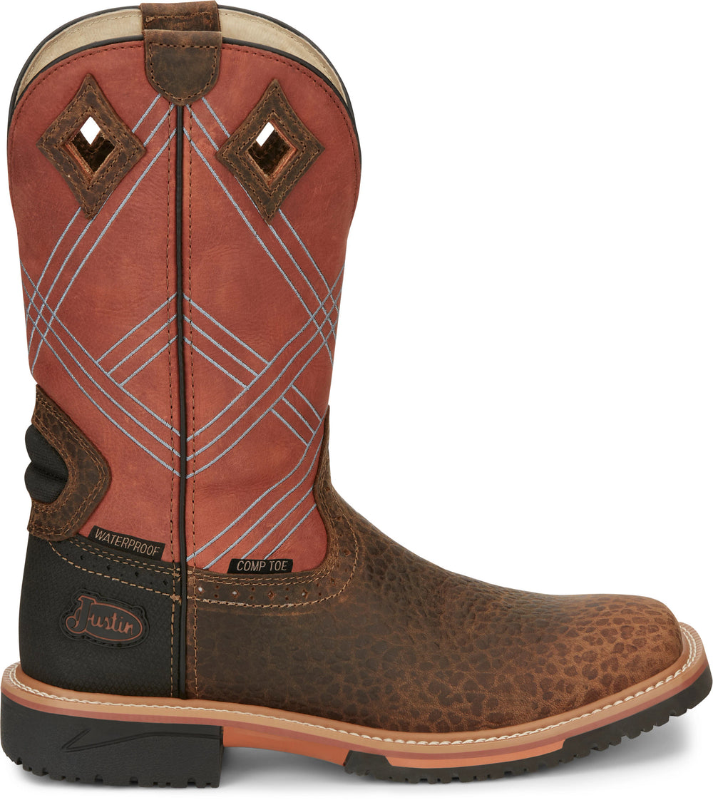 Dalhart 12" Waterproof Nano Comp Toe ™ - Pecan (Brown)