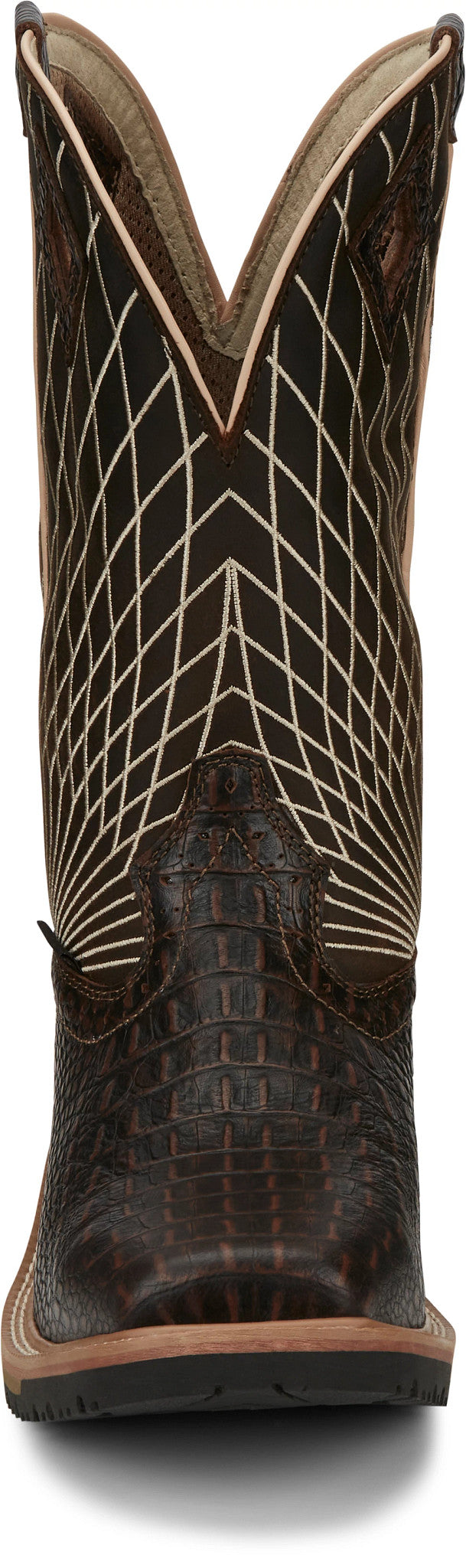 Derrickman 12" Comp Toe ™ - Brown Croc Print (Brown)