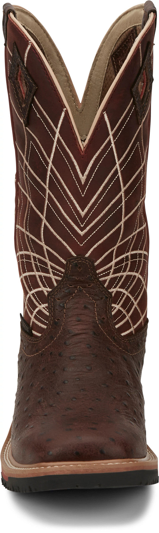 Derrickman 12" Waterproof ™ - Brown Ostrich Print (Brown)