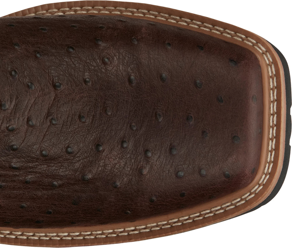 Derrickman 12" Waterproof Comp Toe ™ - Walnut Ostrich Print (Brown)