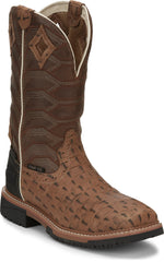 Derrickman 12" Waterproof Composite Toe Work Boot ™ - Caramel Croc Print (Tan)