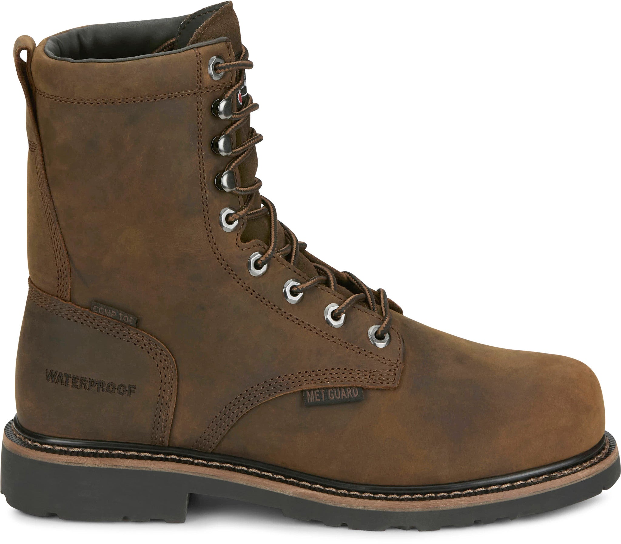 Pulley 8" Met Guard Waterproof Nano Comp Toe ™ - Whiskey (Brown)